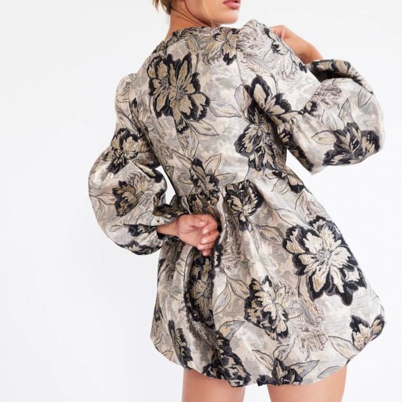 Mille - Giselle Dress in Black Brocade - Picture 2 of 2